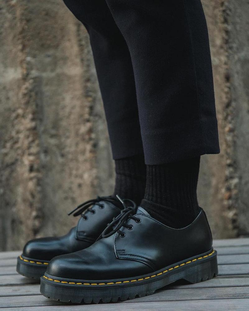 Black Women's Dr Martens 1461 Bex Smooth Leather Oxfords Shoes | CA 343ILH